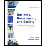 cover of Business, Government and Society: Text and Cases (13th edition)