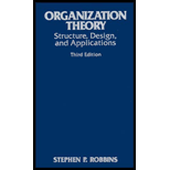 Organization Theory : Structure, Design and Applications