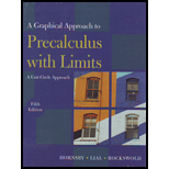Graphical Approach to Precalculus with Limits and Card by John Hornsby - ISBN 9780321731432