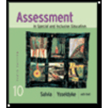 Assessment Special and Inclusive Education 10TH 07 Edition, by John Salvia James Ysseldyke and Sara Bolt - ISBN 9780618692699