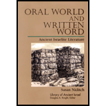 Oral World and Written Word