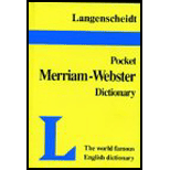 Langenscheidt's Pocket Dictionary Merriam-Webster English