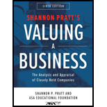 Valuing a Business 6TH 22 Edition, by Shannon P Pratt - ISBN 9781260121568