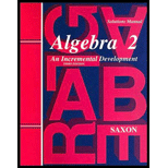 Saxon Algebra 2 Solution Manual Third Edition 2003
