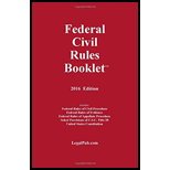 Federal Civil Rules Booklet 2016