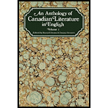 Anthology of Canadian Literature in English , Volume 1 Anthology of Canadian Literature in English , Volume 1