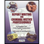 cover of Report Writing for Criminal Justice Professionals