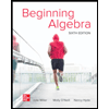 cover of Beginning Algebra (Looseleaf) (6th edition)