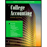 College Accounting, Chapters 1-13 (Study Guide and Workpapers) - John Ellis Price, M. David Jr. Haddock and Horace R. Brock