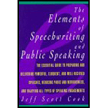 Elements of Speechwriting and Public Speaking by Jeff Scott Cook - ISBN 9780028614526