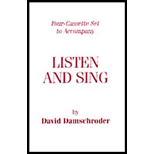 Listen and Sing  Lessons in Ear Training and Sight Singing / Four Tapes Only