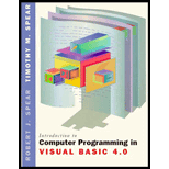 Introduction to Computer Programming in Visual BASIC 4.0   With CD