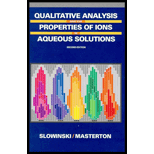 Qualitative Analysis and the Properties of Ions in Aqueous Solution