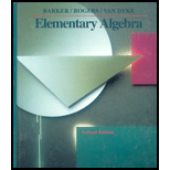 Elementary Algebra -  Jack Barker, Hardback