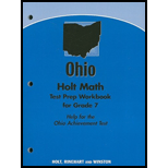 Holt Mathematics Ohio Test Prep Workbook Grade 7 -  Holt rinehart, Paperback