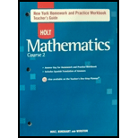 Mathematics, Course 2-Workbook (NY) (Teacher's Guide) -  Holt Rinehart, Teacher's Edition, Paperback