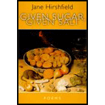 Given Sugar, Given Salt 01 Edition, Jane Hirshfield (9780060199548 