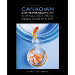 Canadian Entrepreneurship and Sm. Business Management