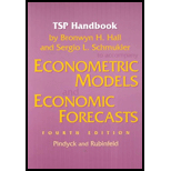 TSP Handbook to Accompany Econometric Models and Economic Forecasts by Pindyck and Rubenfeld