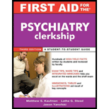 First Aid for the Psychiatry Clerkship