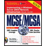 MCSE / MCSA Implementing Windows Security   Manual and Study Guide   With 2CDs