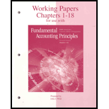 Fundamental Accounting Principles: Working Papers Chapters 1-18