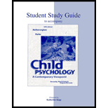 Student Study Guide to accompany Child Psychology -  E. Mavis Hetherington and Ross D. Parke, Paperback