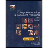 Gregg College Keyboarding and Document Processing (GDP), Take Home Version, Kit 1 (Lessons 1 60)