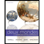 Deux mondes A Communicative Approach 7TH 13 Edition, by Tracy D Terrell - ISBN 9780073386454