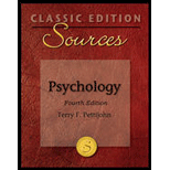 Classic Edition Sources Notable Selections in Psychology