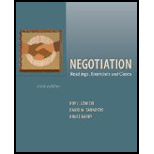 Negotiation  Readings, Exercises, and Cases