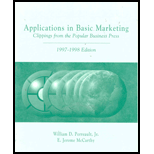 Basic Marketing  Text and Applications 1997 1998