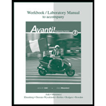 AvantiBeginning Italian   Workbook/ Lab.