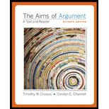 Aims of Argument Text and Reader 7TH 11 Edition, by Timothy Crusius and Carolyn Channell - ISBN 9780077343798