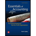 Essentials of Accounting for Governmental and Not for Profit Organizations