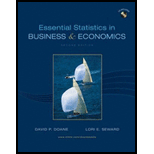 Essential Statistics in Business and Economics   With CD and Access