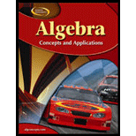 Algebra  Concepts and Applications