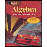 Algebra  Concepts and Applications, Volume 1