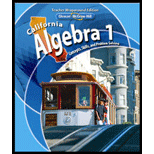 Algebra 1 California Edition (Teacher Edition) (ISBN10 0078778530 