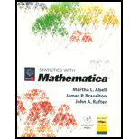 Statistics With Mathematica / With CD ROM