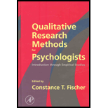 Qualitative Research Methods for Psychologists