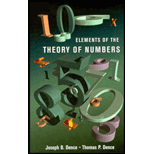 Elements of the Theory of Numbers