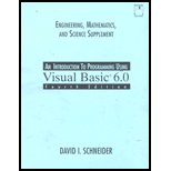 Intro. to Prog. Using Visual BASIC 6.0   With Disk