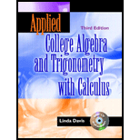 Applied College Algebra and Trigonometry with Calculus / With CD