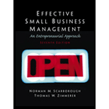 Effective Small Business Management  An Entreprenurial Approach Package