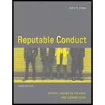 Reputable Conduct  Ethical Issues in Policing and Corrections (Canadian)