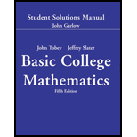 Basic College Mathematics -Student Solution Manual - John Tobey and Jeffrey Slater