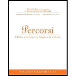 Percorsi lItalia Attraverso la Lingua e la Cultura   Answer Key