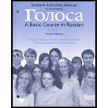 Golosa  Basic Course in Russian, Book 1   Student Activities Manual