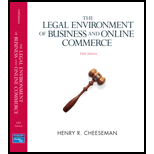 Legal Environment of Business and Online Commerce